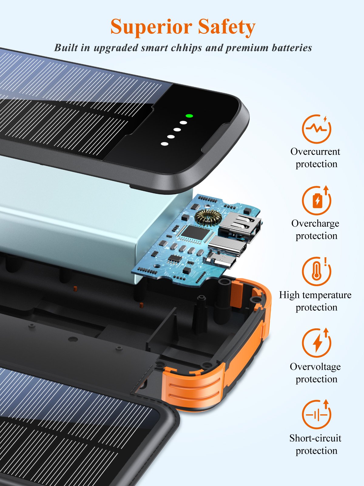 Power Bank For Universal Smart Phone 2024 New Products Fast Charging Portable Large Capacity 16000mAh Solar Power Bank 20000mAh