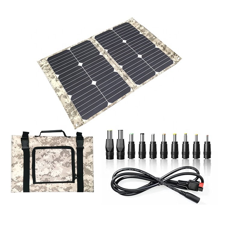 40W Portable Solar Panels Foldable Solar Panel Charger Dc 12V 15V Output Usb 3.0 Port For Camping Van Rv Trip