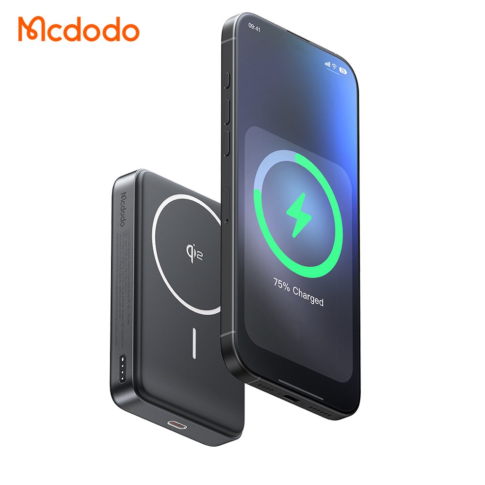Mcdodo 781 MagQ Portable Charger 10000mAh 15W Qi2 Wireless Charging 30W PD Fast Charging Smart LED USB-C Magnetic Power Bank Qi2