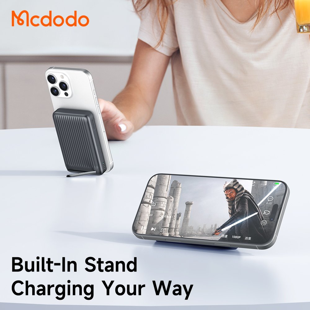 Mcdodo 781 MagQ Portable Charger 10000mAh 15W Qi2 Wireless Charging 30W PD Fast Charging Smart LED USB-C Magnetic Power Bank Qi2