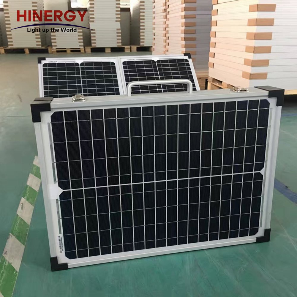Portable Solar Panel Folding Rigid Monocrystalline Solar Suitcase Kits 12 Volt With Charge Controller