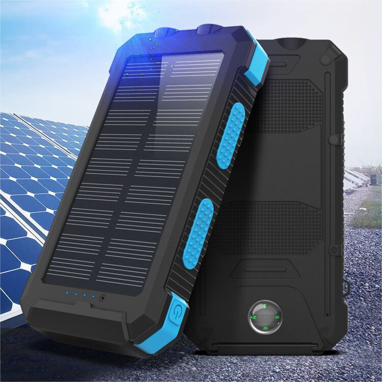 Foldable 20000mAh Fast Charging Portable Solar Power Bank Waterproof and Shockproof for Outdoor Use High Capacity
