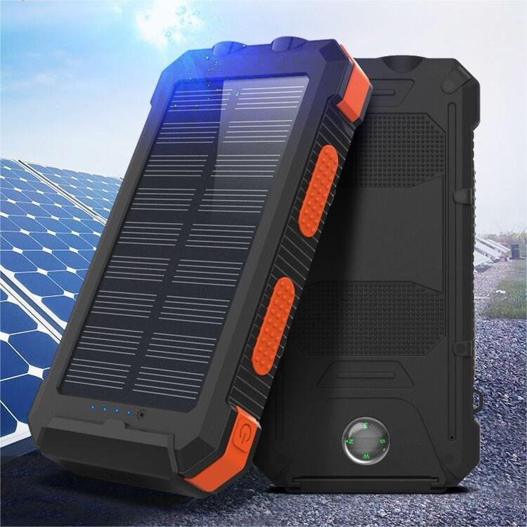 Foldable 20000mAh Fast Charging Portable Solar Power Bank Waterproof and Shockproof for Outdoor Use High Capacity