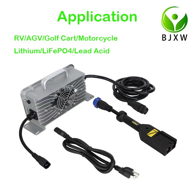 New waterproof 48v 60V 70V 20A 25A 30A golf club car charger lithium lifeop4 lead acid battery chargers solar system chargers