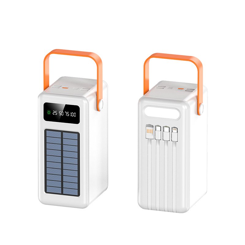 2024 Charger Battery 100000Mha Solar Power Bank Power Station Solar Panel Outdoor Cleaning Energy Powerbank Batterie Externe