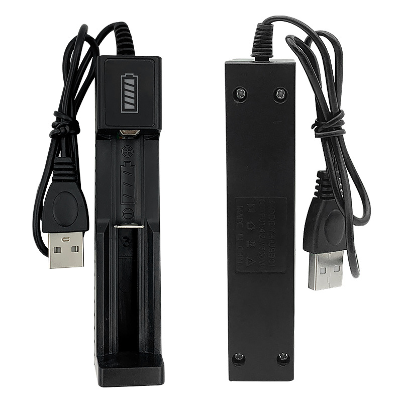 2 4 Slot USB Port Smart Charger 5V 10400 14500 16340 16650 14650 18350 18500 18650 Li-ion Battery Charger for 3.7V 500Ma 4.2V 1A