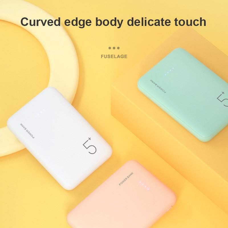 Custom Logo Portable Power Bank Charger 5000mah Fast Charging with LI-Polymer Battery for Mobile Phone Small Size