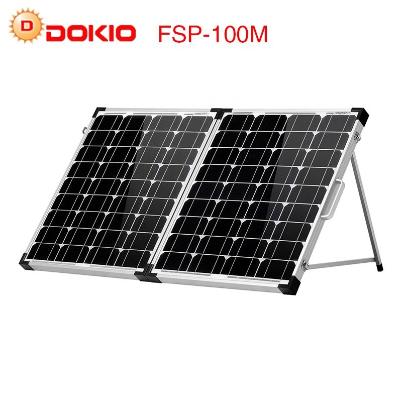Dokio 100W (2Pcs x 50W) Foldable Solar Panel China pannello solare usb Controller Solar Battery Cell/Module/System Charger