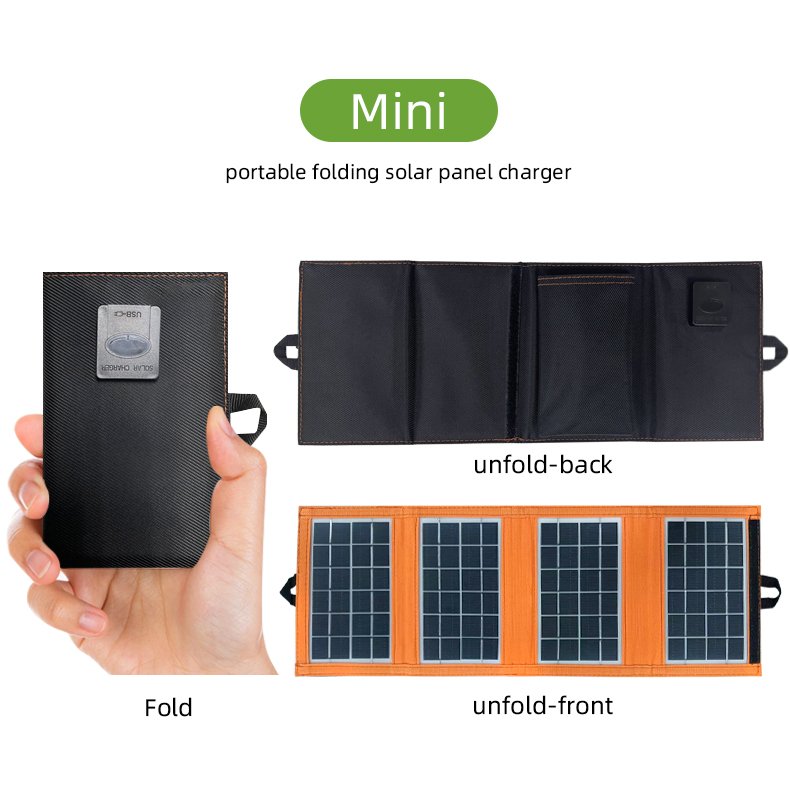 Best price mono 6W Foldable Solar Panel Portable Phone Charger Emergency Power for Outdoor Camping Hiking