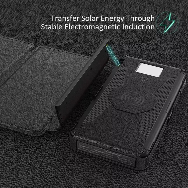 2023 New Waterproof Solar Power Bank 20000mah 40000mAh outdoor wireless power Double USB Energy Lamp Non-slip Laptop Power Bank