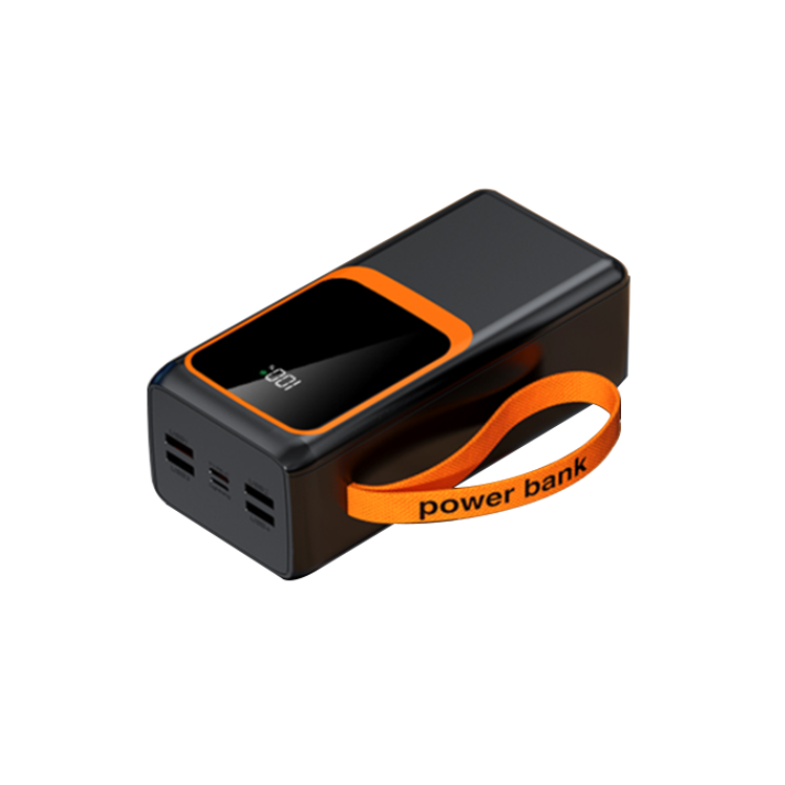 Power Bank 22.5W Super Fast Charger Charging Bank Outdoor Portable Power Supply Comes with a Line 50,000mah Black 50000mah 1.2kg
