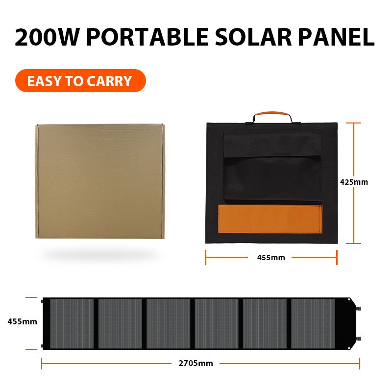 200W SUKFLOW Waterproof Portable Solar Panel Kit For Phone Tablet Power bank Camera Outdoor Camping Travel