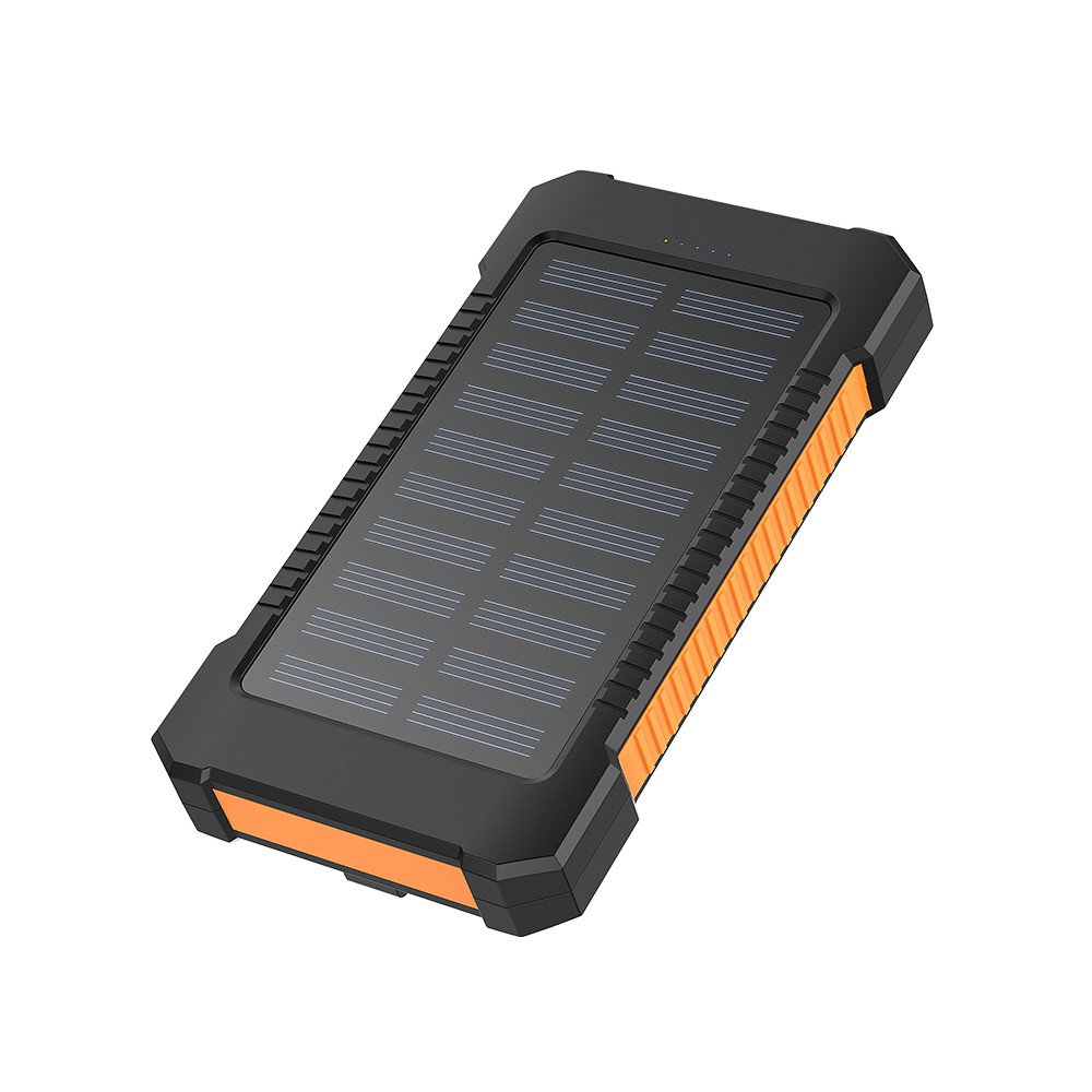 Outdoor emergency Waterproof 6000 mAh Solar Panels Portable Solar Charger Power bank Flashlight SOS mode