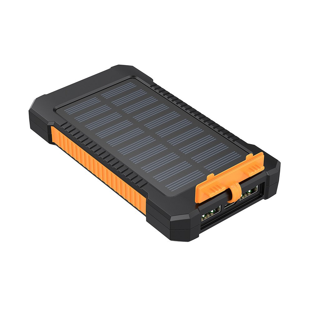 Outdoor emergency Waterproof 6000 mAh Solar Panels Portable Solar Charger Power bank Flashlight SOS mode