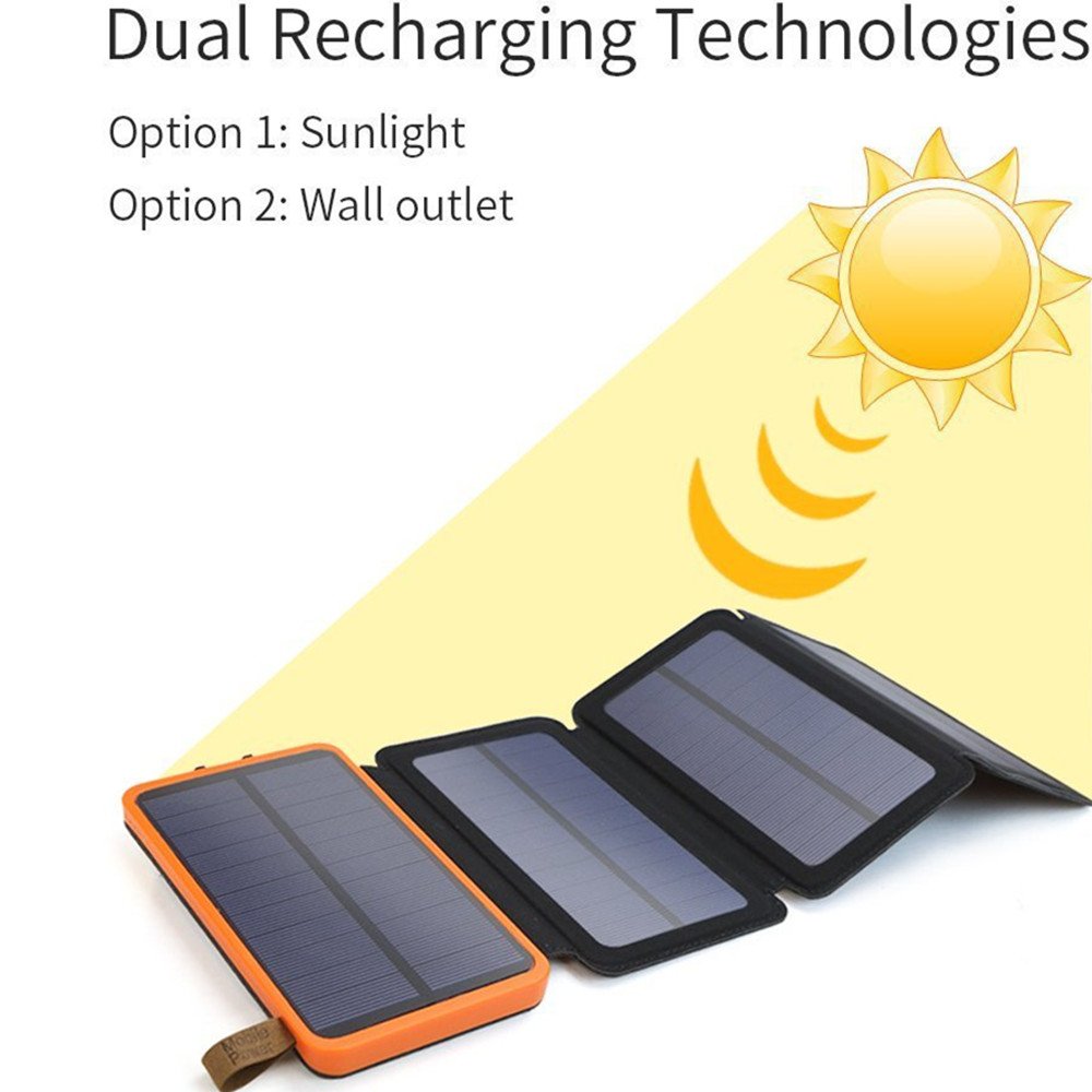 20000mah Waterproof Solar Power Bank 2024 High Capacity Charger Mobile Powerbank Solar Energy Power Banks For Mobile Phone