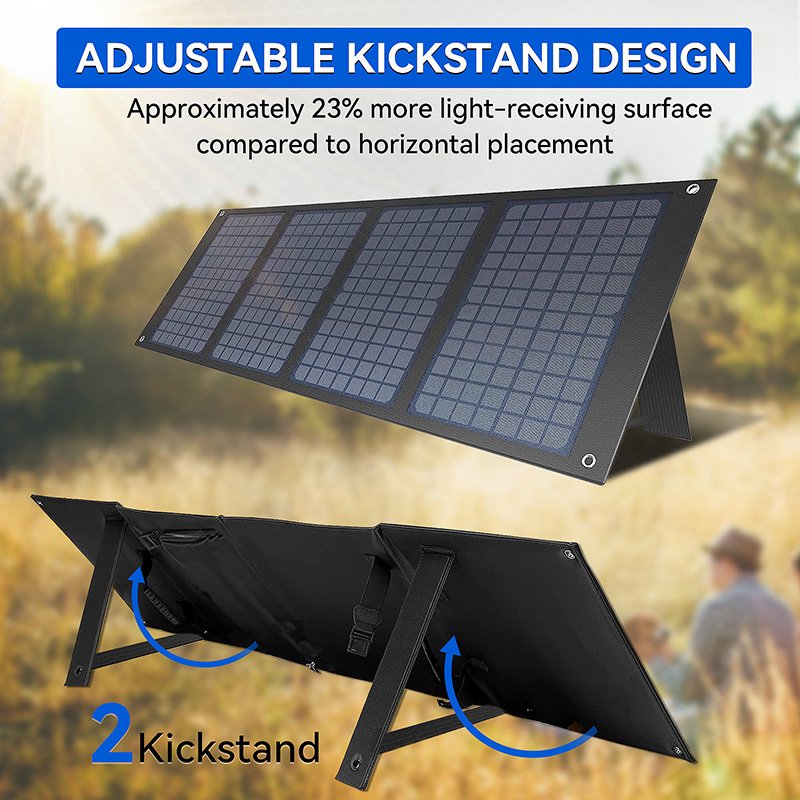8W 40W 100W Foldable Solar Panel Charger with 5V 18V DC Outlet for Portable Power Stations