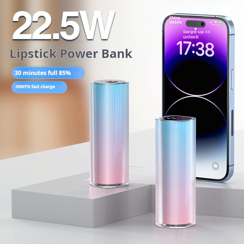 Mini capsule Power Bank Outdoor portable PD22.5W Fast Charge mobile Power Large capacity 5000 mah OMS Power Bank
