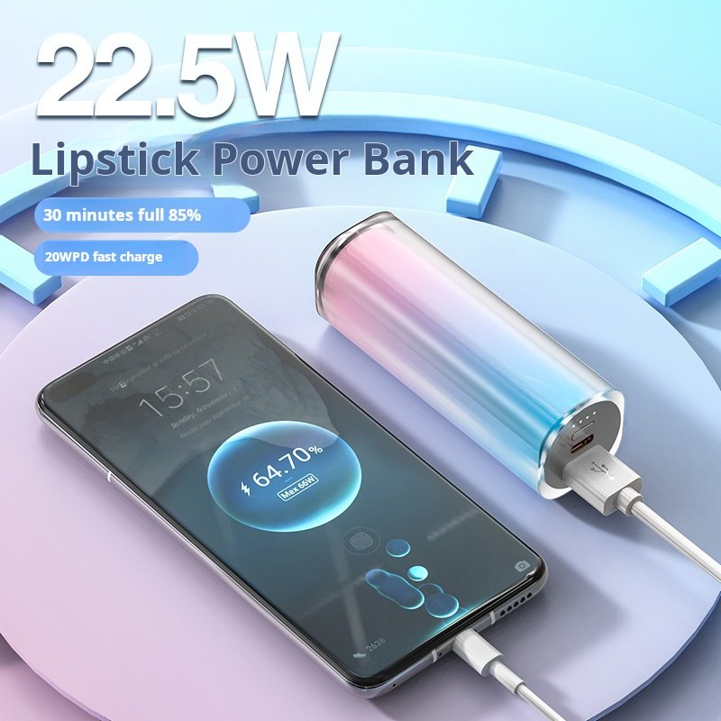 Mini capsule Power Bank Outdoor portable PD22.5W Fast Charge mobile Power Large capacity 5000 mah OMS Power Bank