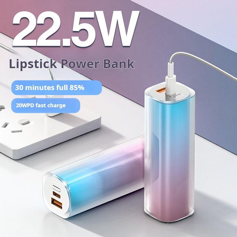 Mini capsule Power Bank Outdoor portable PD22.5W Fast Charge mobile Power Large capacity 5000 mah OMS Power Bank