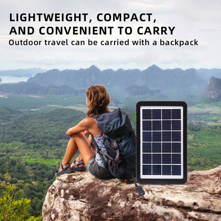 CCLAMP Solar Panel Module USB Solar Panel Charger Portable Outdoor Solar Panel Cell Charger for Camping Hiking