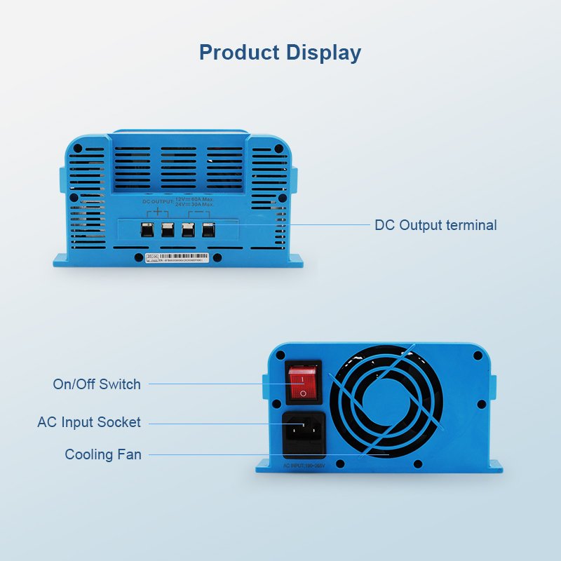 7 stage 12V 40Amp smart generator battery power charger