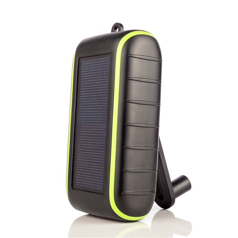 New Waterproof Solar Power Bank 8000mAh Hand Crank Emergency Solar Charger Powerbank for Storm hits , earthquake