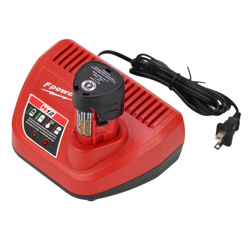 N12 Li-Ion Battery Charger Replacement For Milwaukees 12V Charger 48-59-2401 Compatible With Power Garden Tools