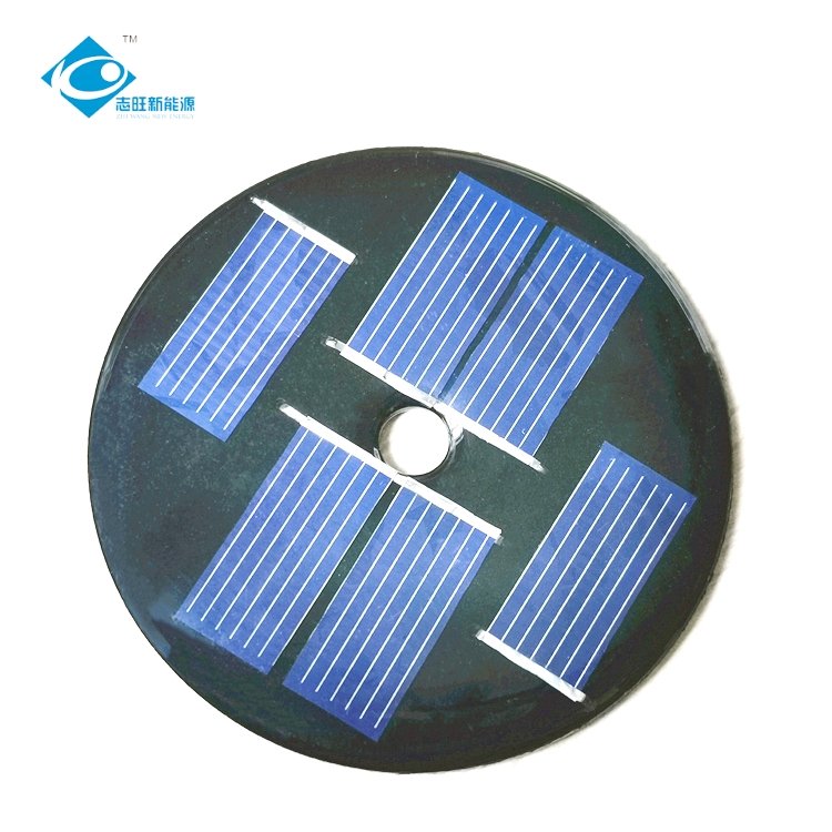 Zero Carbon Emissions 0.22W Epoxy Solar Panel ZW-Dia60-2 Light Weight Solar Panels Charger 3V Mini Solar Panels