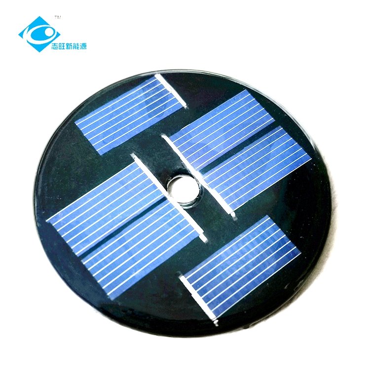 Zero Carbon Emissions 0.22W Epoxy Solar Panel ZW-Dia60-2 Light Weight Solar Panels Charger 3V Mini Solar Panels