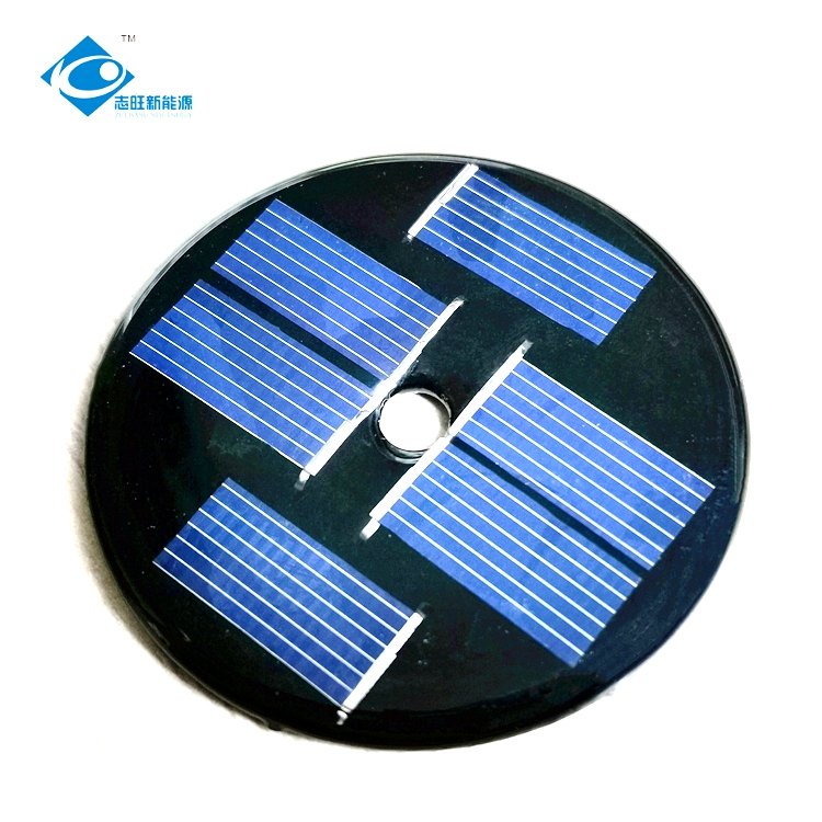 Zero Carbon Emissions 0.22W Epoxy Solar Panel ZW-Dia60-2 Light Weight Solar Panels Charger 3V Mini Solar Panels