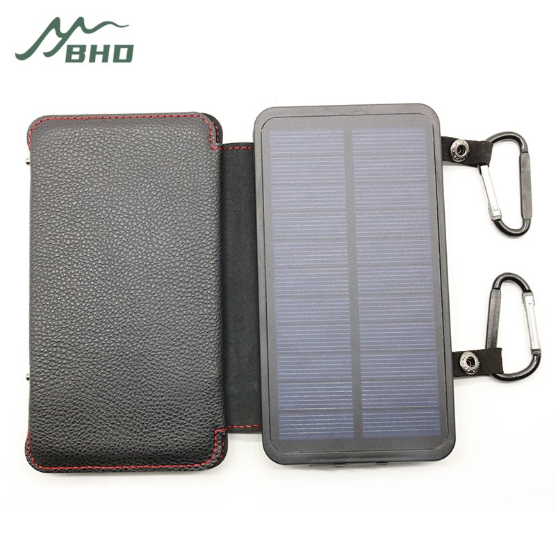 Big Capacity Power Bank Solar Charger Foldable High Capacity Polymer Battery Dual Usb Solar Power Bank