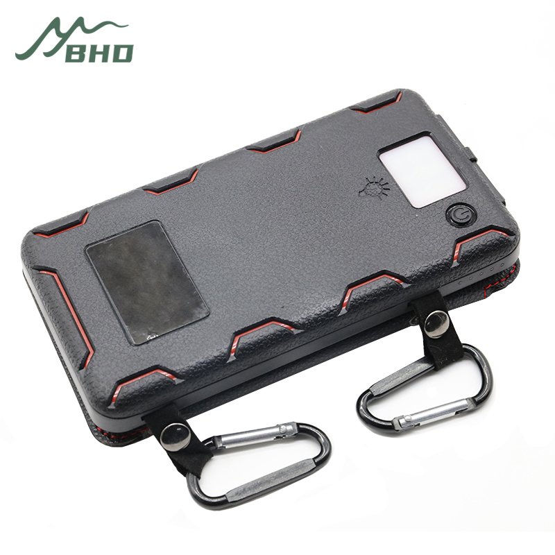 Big Capacity Power Bank Solar Charger Foldable High Capacity Polymer Battery Dual Usb Solar Power Bank