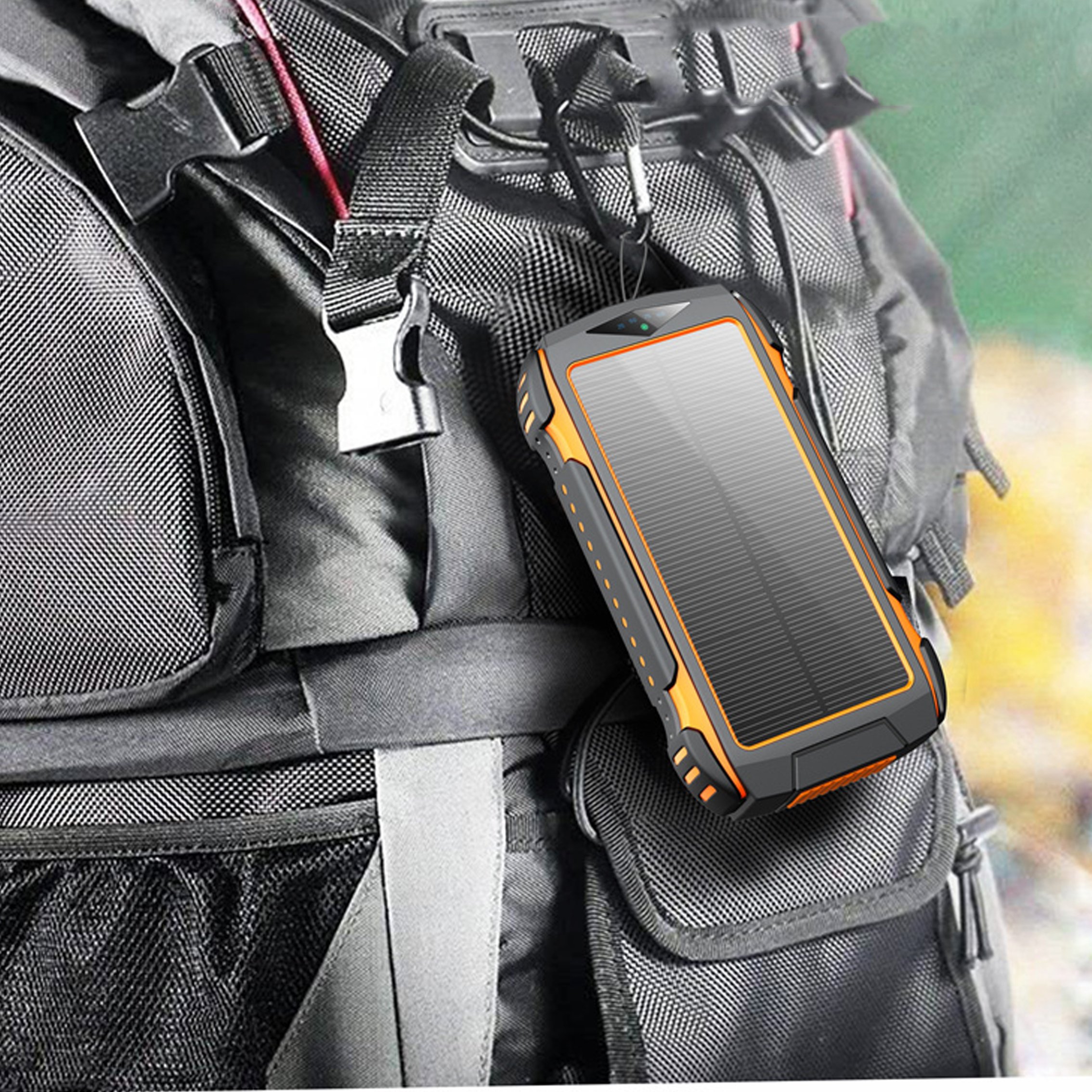 Portable Solar Charger Power Bank 15W Magnetic Wireless Fast Charging 20000mAh Solar Power Bank