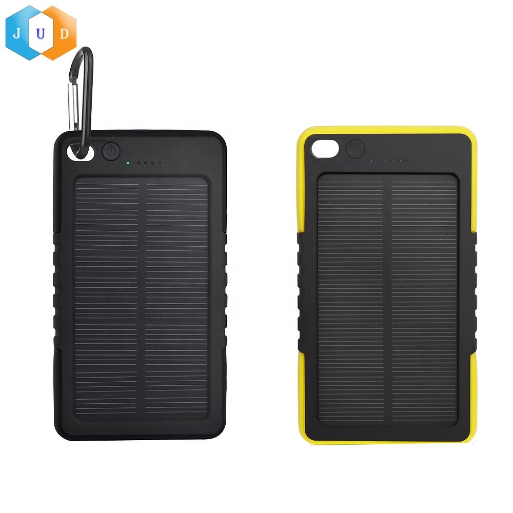 Custom 2023 Outdoor OEM Logo Solar Power Bank Mobile Phone Battery Charger, Hot 4000mAh 6000mAh Solar Panel Power Charger