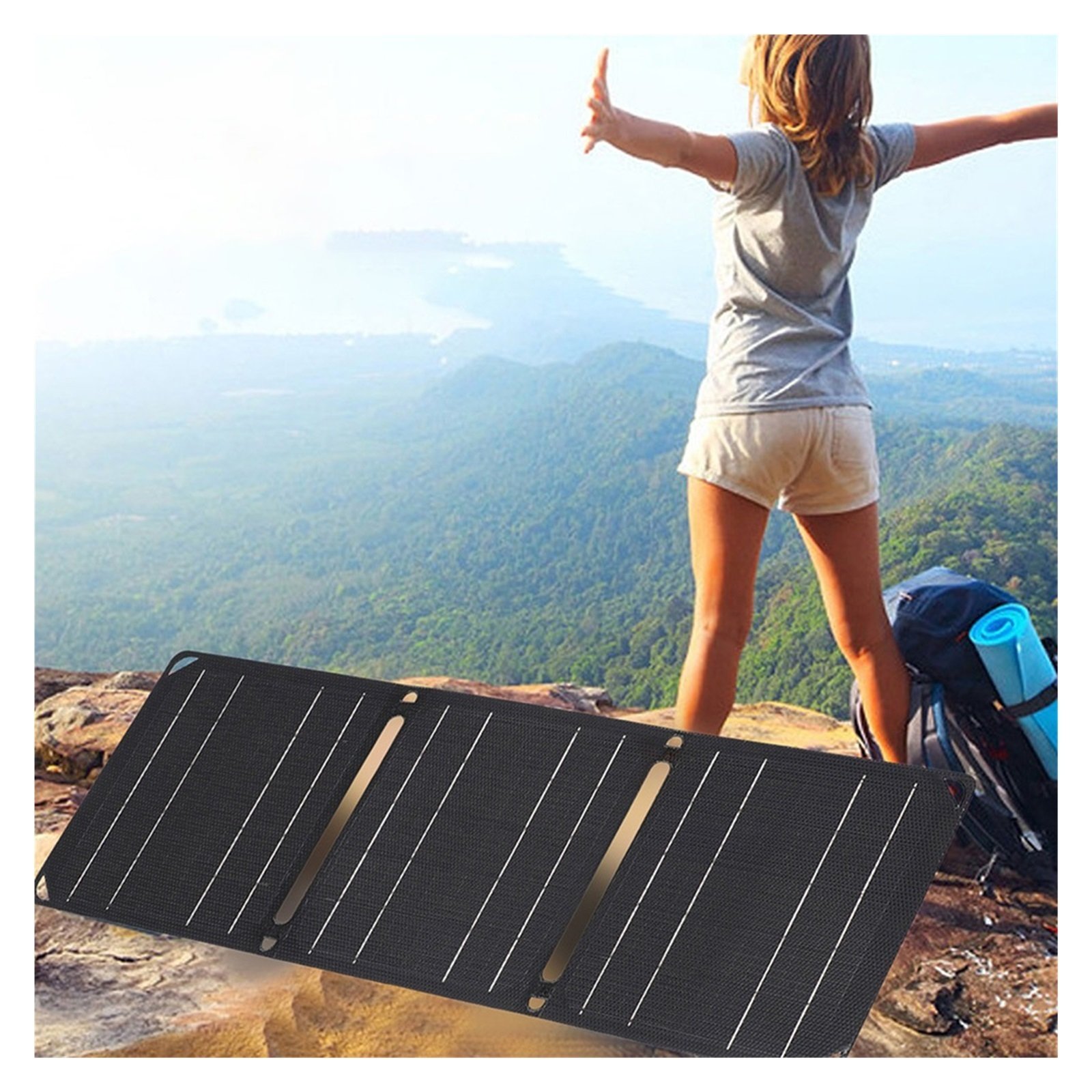 Senhuo Portable Solar 30W/40W 5V Panel Charger Foldable Low Power Emergency ETFE Panel For USB AC Power
