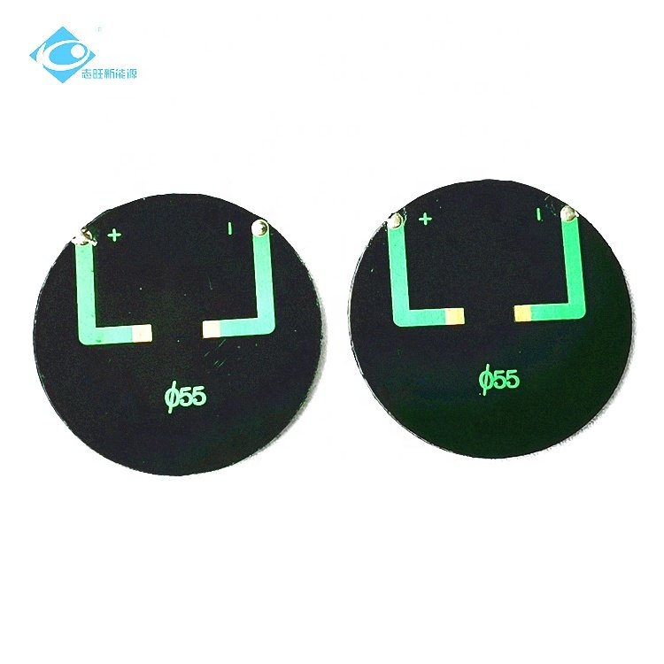 0.15W Lightweight Solar PV Module ZW-Dia55 Epoxy Adhesive Solar Panels 2V Mini Portable Solar Panel Charger