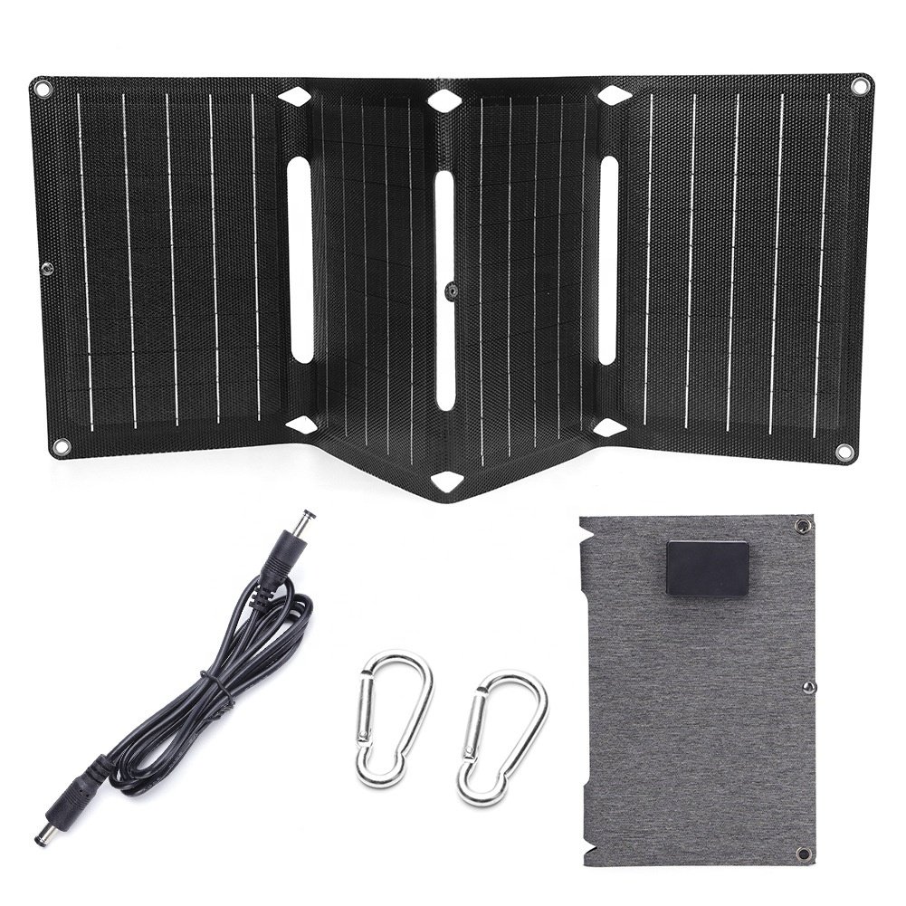 Foldable Solar Chargers 36W 5V/18V Portable Foldable ETFE Solar Panel Charger Folding Bag for Mobile Phone Outdoor Camping