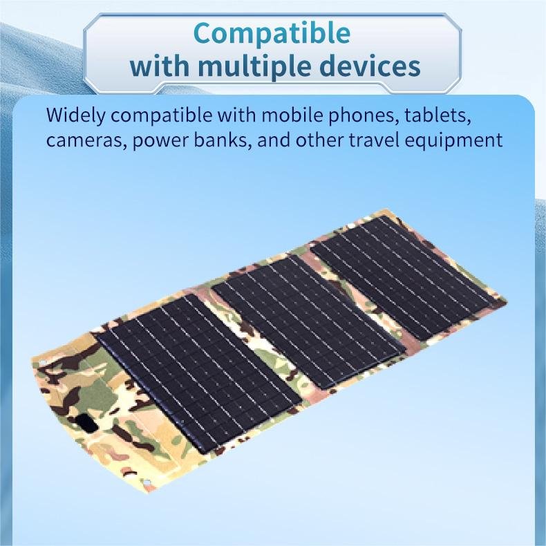 18W High Efficiency Waterproof Foldable Solar Powered Portable Solar Panel Charger Power Bank for Cell Phone Mobile Phones