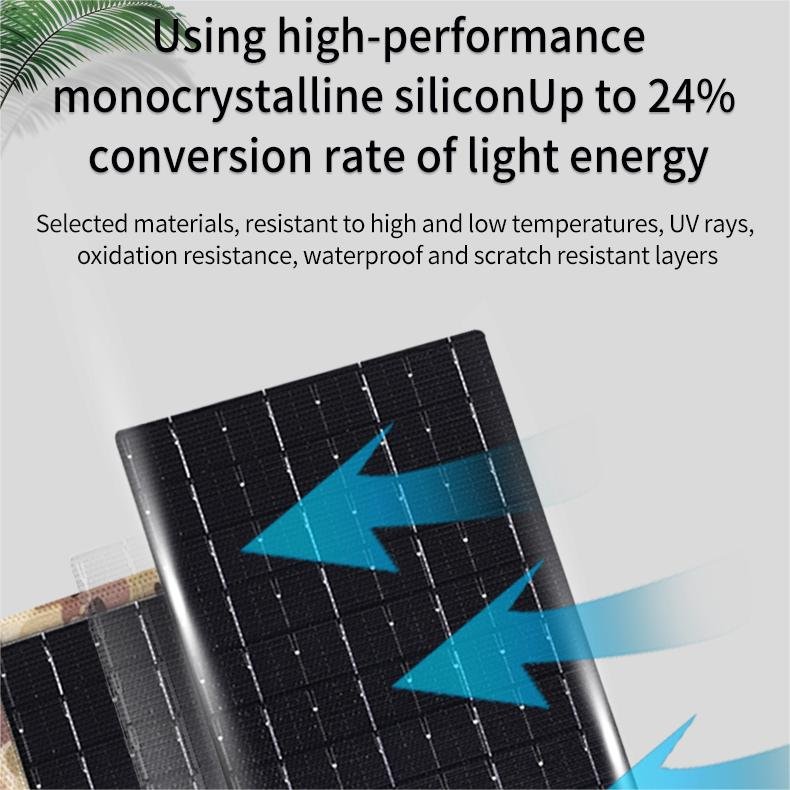 18W High Efficiency Waterproof Foldable Solar Powered Portable Solar Panel Charger Power Bank for Cell Phone Mobile Phones