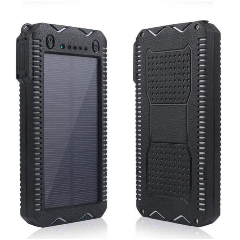 ODM OEM IP67 waterproof 2 USB Portable Fast Charger Powerbanks External Solar Powerbank 10000mah / 20000mah Power Bank Solar