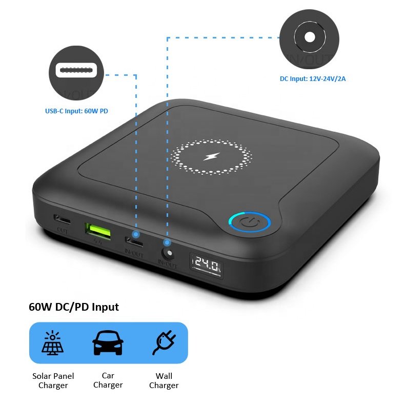 External Battery PC Power Banks For Macbook Air Tablet/Smartphone 24000mAh 12V Laptop Power Charger Available Airplane taking