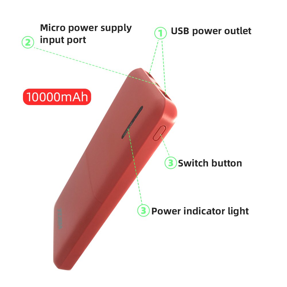 10000mAh Power Bank Portable Charger Powerbank 10000 mAh Powerbank LED External Battery For Phone 3A quality