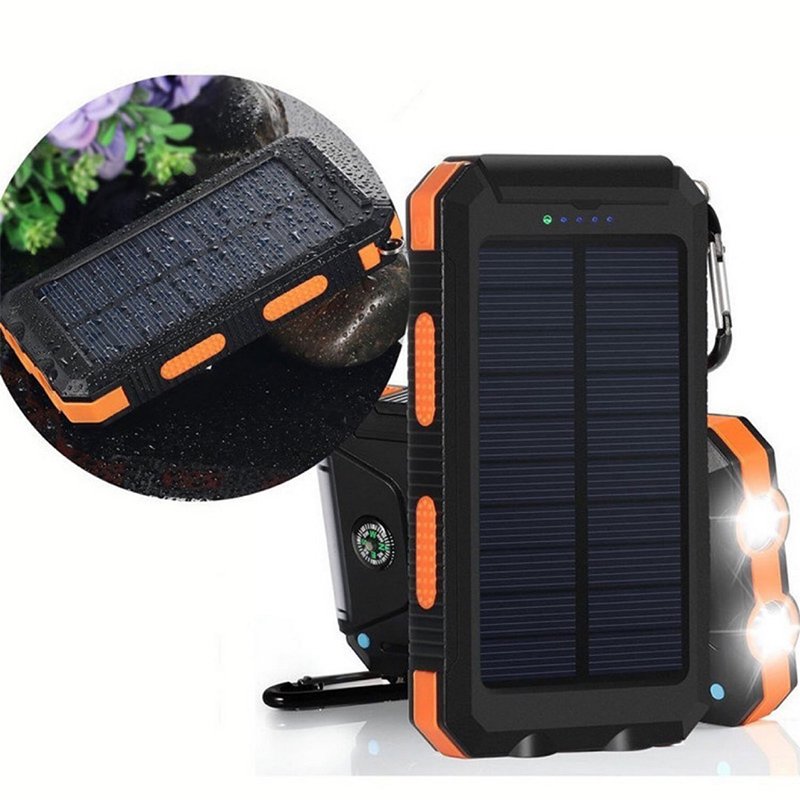 Good Quality Factory Directly Portable Outdoor Phone Charger 20000mah Led Flashlight Solar Camping Power Bank