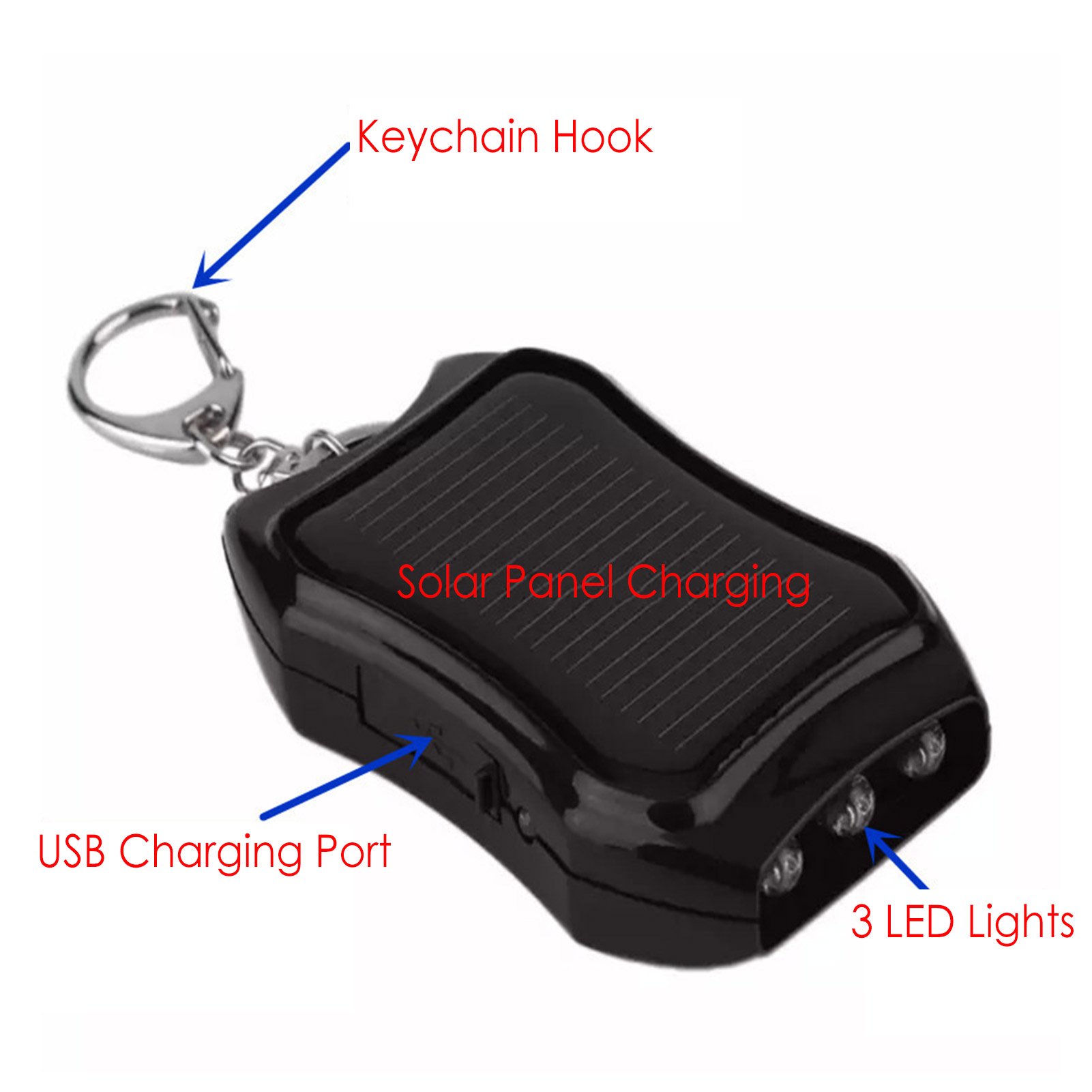 Solar Keychain Solar Charger Mobile 1200mah Power Supply Energy Saving Charger/battery Power Bank For Cellphone New