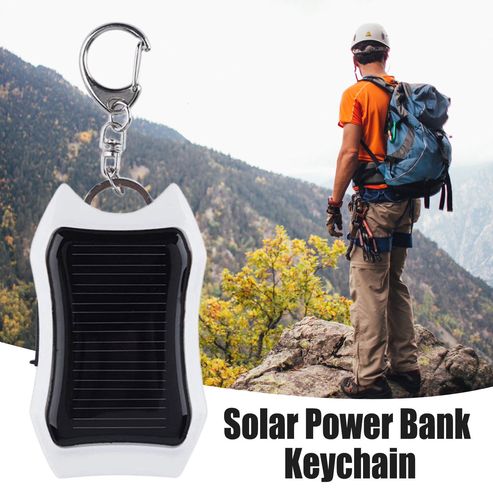 Solar Keychain Solar Charger Mobile 1200mah Power Supply Energy Saving Charger/battery Power Bank For Cellphone New