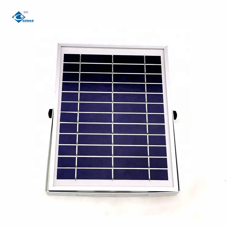 6V Adjustable Bracket Glass Solar Panel ZW-5W-6V Wholesale Outdoor Solar Panel Charger 5W Aluminium Frame Solar Panels