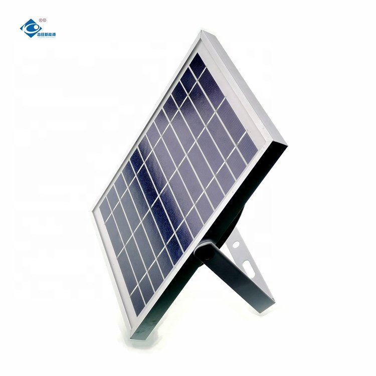 6V Adjustable Bracket Glass Solar Panel ZW-5W-6V Wholesale Outdoor Solar Panel Charger 5W Aluminium Frame Solar Panels