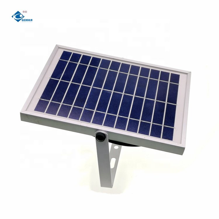 6V Adjustable Bracket Glass Solar Panel ZW-5W-6V Wholesale Outdoor Solar Panel Charger 5W Aluminium Frame Solar Panels
