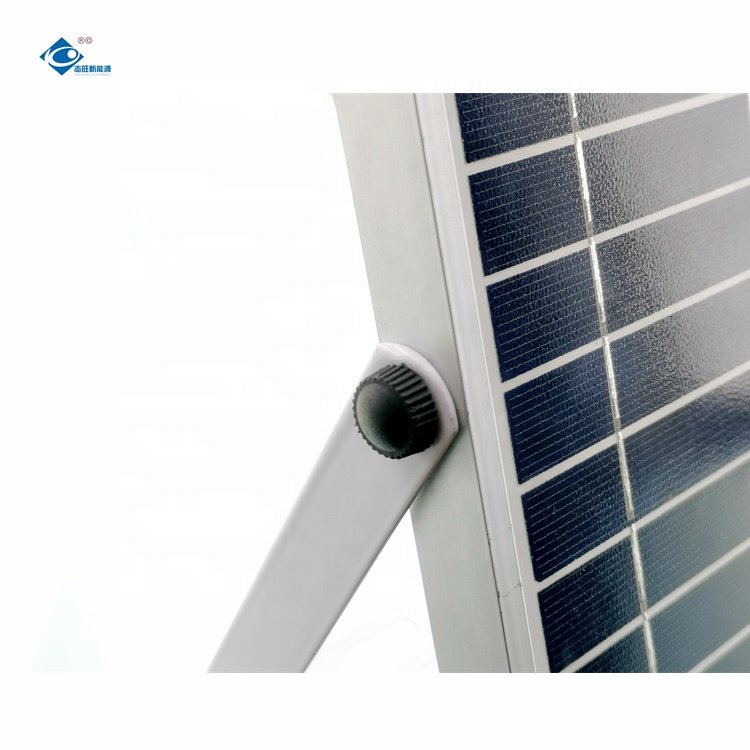 6V Adjustable Bracket Glass Solar Panel ZW-5W-6V Wholesale Outdoor Solar Panel Charger 5W Aluminium Frame Solar Panels