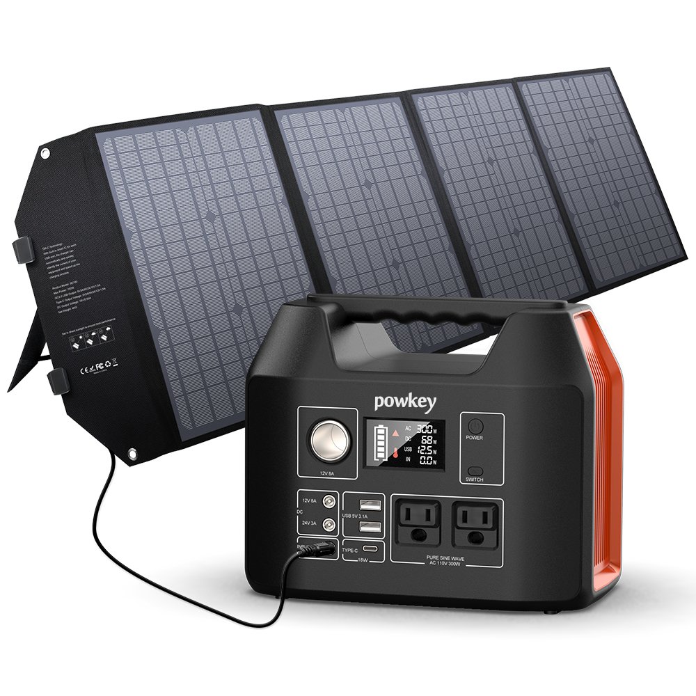 Wholesale 300W Portable Solar Power Station with Camping Light New Green Clean Energy Storage Box